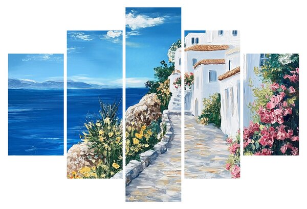Obraz - Ulička pri mori (150x105 cm)