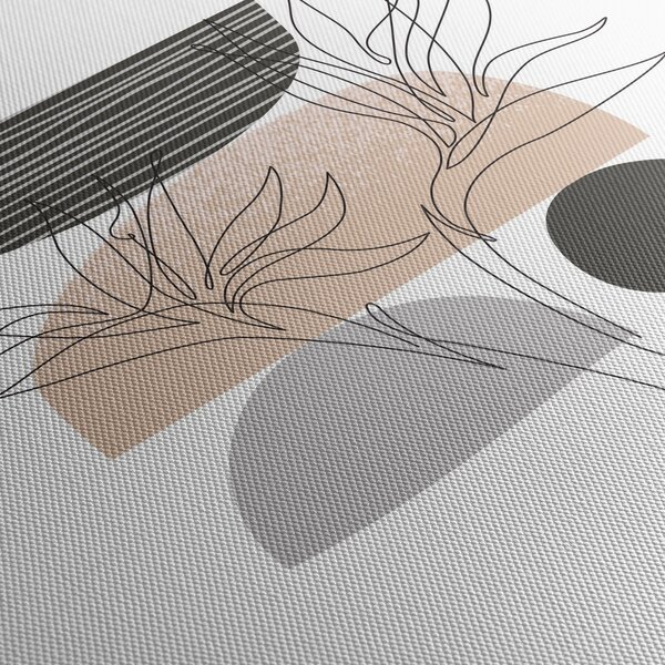 Obraz - Line art kvety N⁰2 (150x105 cm)