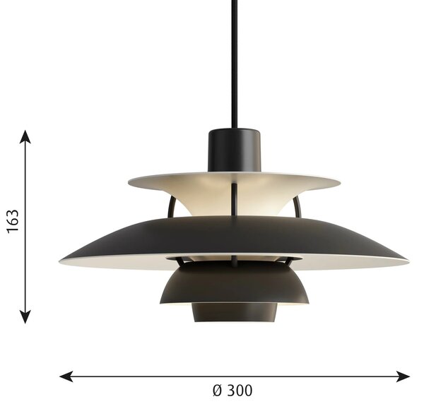 Závesná lampa PH 5 Mini Monochrome Black