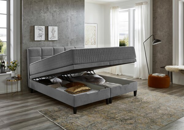 AMERICKÁ POSTEĽ, 180/200 cm, antracitová Boxxx - Online Only spálne, Online Only