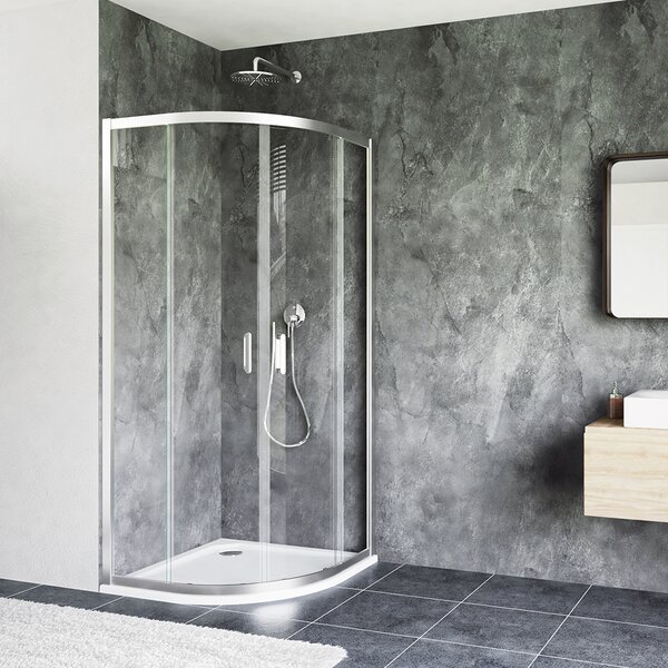 Roth Štvrťkruhový sprchový kút PX R55 - bez vaničky ROTH-Variant: rozmery: 90x90 cm - (PX R55/900 - PX R55 090200 VPE), ROTH-Profily: profily: brillant, výplň: transparent