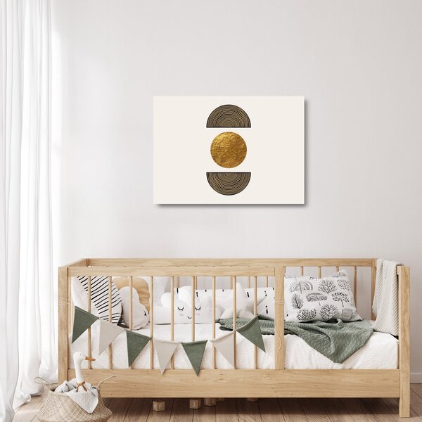 Sklenený obraz - Zlatý ornament N⁰1 (70x50 cm)