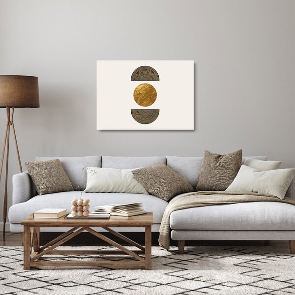 Sklenený obraz - Zlatý ornament N⁰1 (70x50 cm)