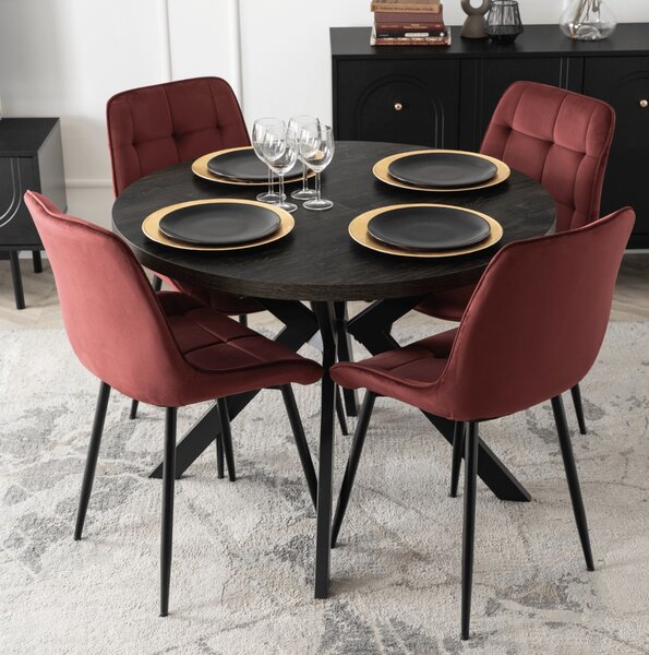 JAKS Jedálenská stolička burgundy velúr Chris