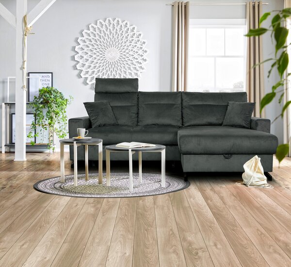 ROHOVÁ SEDAČKA, textil, sivá Livetastic - Sedačky, Online Only