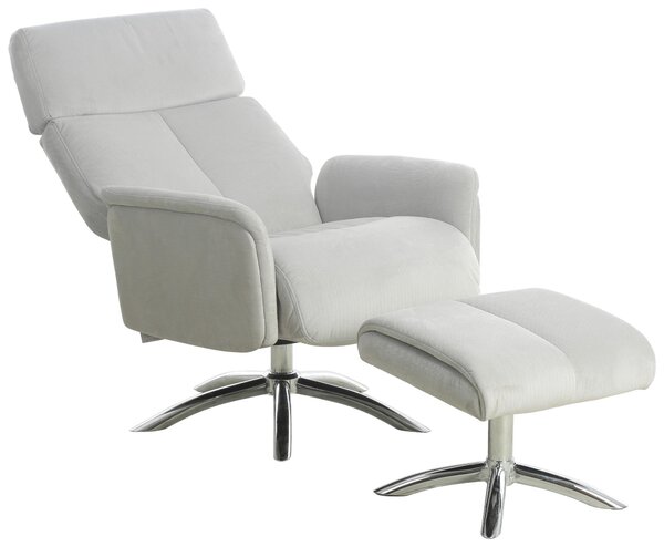 RELAXAČNÉ KRESLO S PODNOŽKOU, textil, sivá P & B - Online Only obývacie izby, Online Only