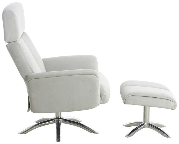 RELAXAČNÉ KRESLO S PODNOŽKOU, textil, sivá P & B - Online Only obývacie izby, Online Only