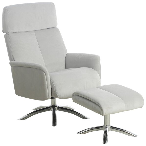 RELAXAČNÉ KRESLO S PODNOŽKOU, textil, sivá P & B - Online Only obývacie izby, Online Only