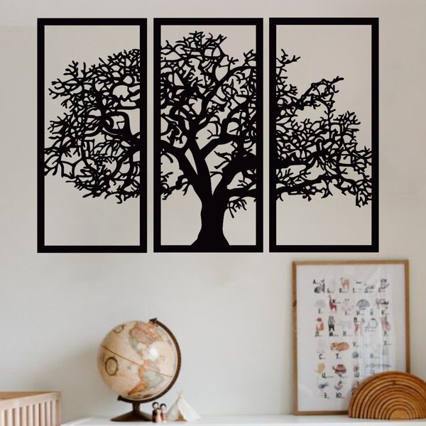 KMDESING | Drevený strom života na stenu - Tree 3 ks