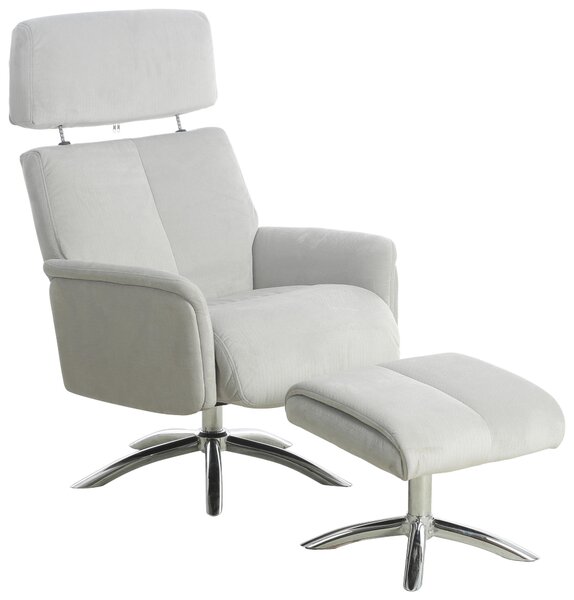 RELAXAČNÉ KRESLO S PODNOŽKOU, textil, sivá P & B - Online Only obývacie izby, Online Only