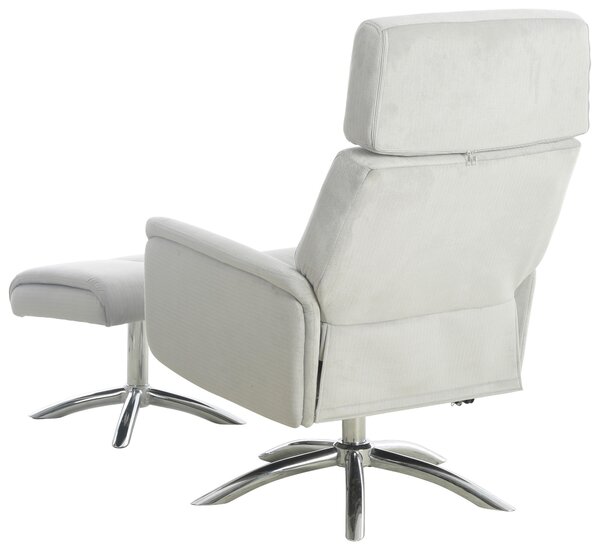RELAXAČNÉ KRESLO S PODNOŽKOU, textil, sivá P & B - Online Only obývacie izby, Online Only