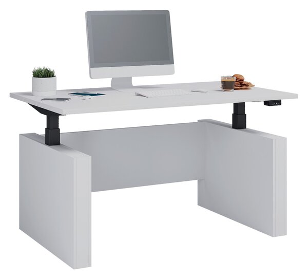 PÍSACÍ STÔL, čierna, biela, 138/80/73-122 cm MID.YOU - Online Only kancelárie, Online Only