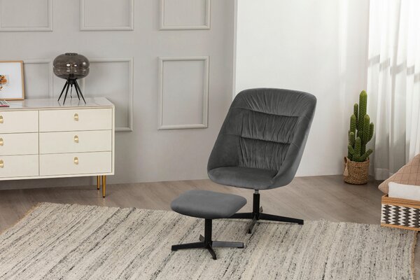 KRESLO – SADA, textil, sivá MID.YOU - Online Only obývacie izby, Online Only