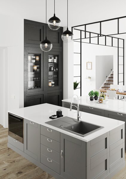 Deante Drez Andante Flush s odkvapkávačom, granit - ZQN N113 čierny