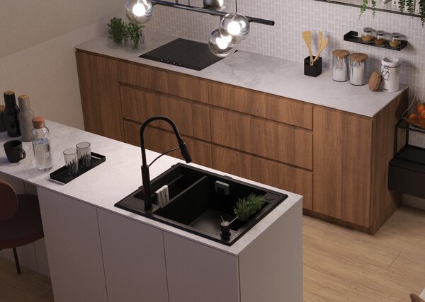 Deante Drez Magnetic 1,5 komory, granit - ZRM T503 antracit metalic