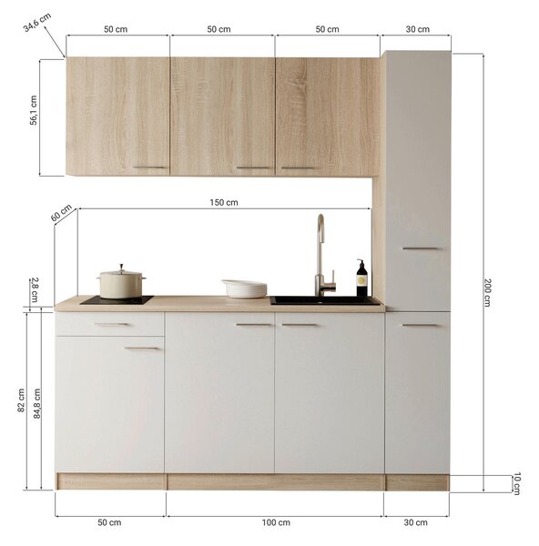 KUCHYNSKÝ BLOK 180 cm Respekta - Online Only kuchyne, Online Only