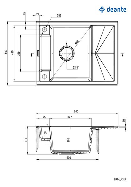Deante Drez Magnetic s odkvapkávačom, granit - ZRM T11A antracit metalic
