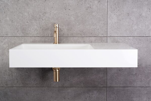 Umývadlo REA Archi 75 CM White na dosku - konglomerát