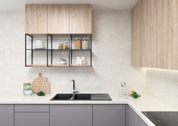Deante Drez Andante Flush 2 komory + odkvapkávač , granit - ZQN G213 grafit metalic