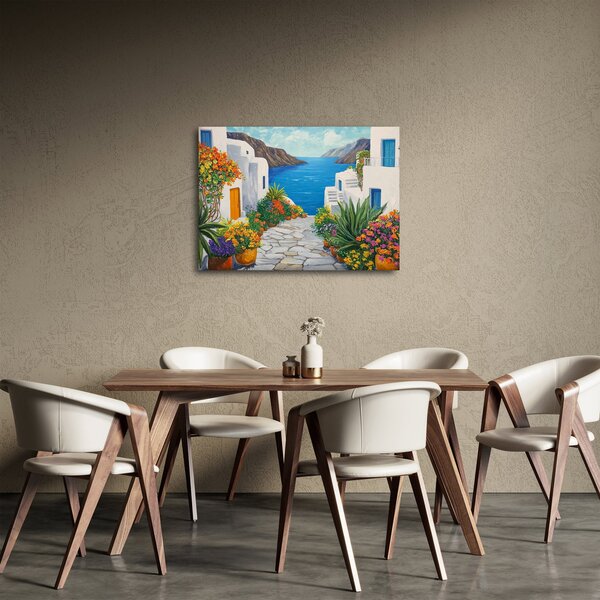 Obraz - Grécka ulička (70x50 cm)