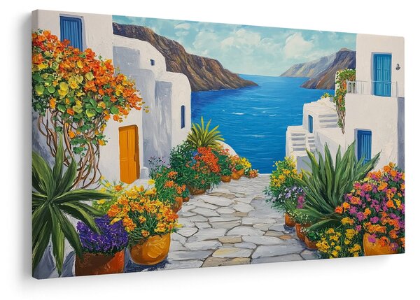 Obraz - Grécka ulička (90x60 cm)