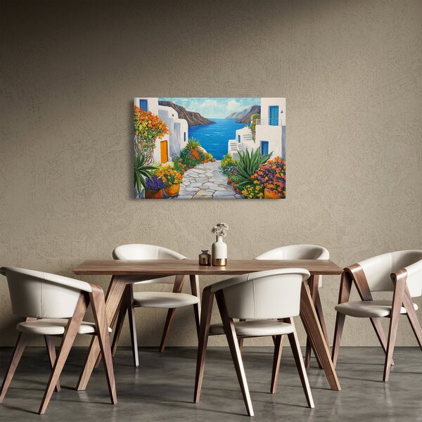 Obraz - Grécka ulička (90x60 cm)