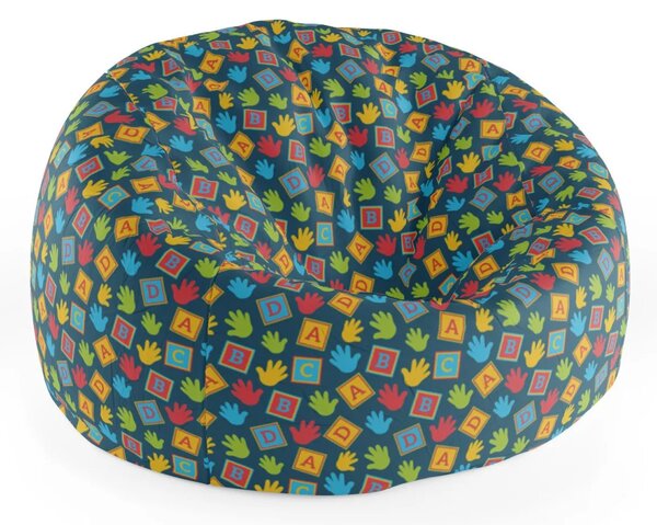 Sablio Sedací vak Cocoon ABC - 75 x 45 x 35 cm
