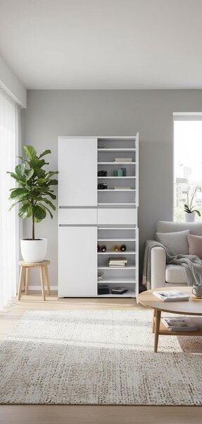 VIACÚČELOVÁ SKRIŇA, 100/200/37 cm Xora - Predsieňové programy, Online Only