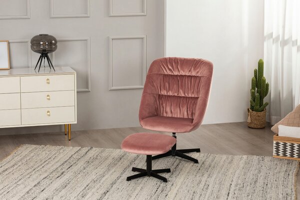 KRESLO – SADA, textil, koralová MID.YOU - Online Only obývacie izby, Online Only