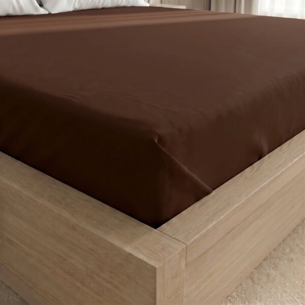 Kvalitex Prestieradlo plachta bavlnené 150x230cm tmavo hnedé