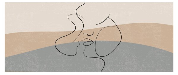 Obraz - Line art bozk (120x50 cm)