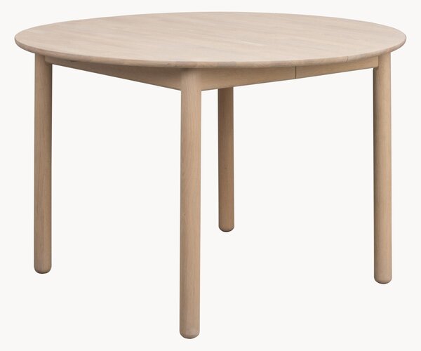 Rozkladací okrúhly jedálenský stôl z dubového dreva Derrymore, Ø 120 cm