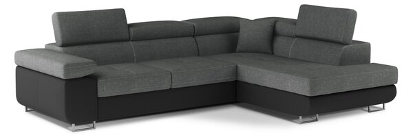 ROHOVÁ SEDAČKA, textil, sivá, čierna MID.YOU - Sedačky, Online Only