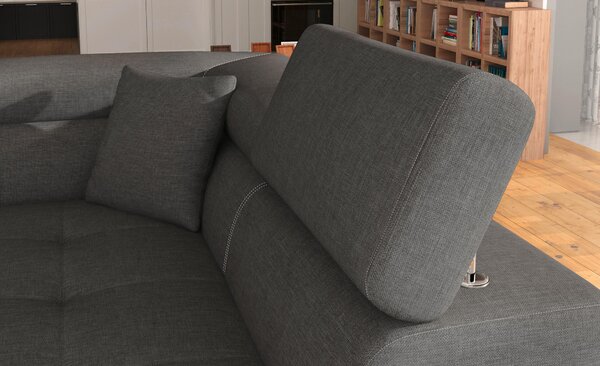 ROHOVÁ SEDAČKA, textil, sivá, čierna MID.YOU - Sedačky, Online Only