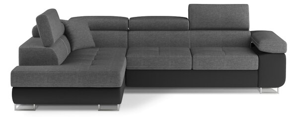 ROHOVÁ SEDAČKA, textil, sivá, čierna MID.YOU - Sedačky, Online Only