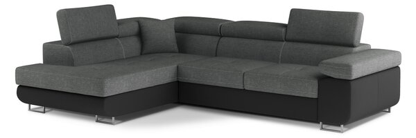 ROHOVÁ SEDAČKA, textil, sivá, čierna MID.YOU - Sedačky, Online Only
