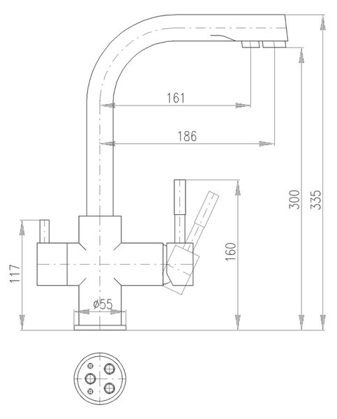 Slezák - RAV Drezová batéria SEINA - SE918.x, Chróm SLEZÁK RAV-Pripojovacie hadičky - závit: 1/2"