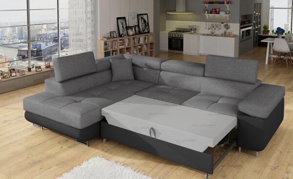 ROHOVÁ SEDAČKA, textil, sivá, čierna MID.YOU - Sedačky, Online Only