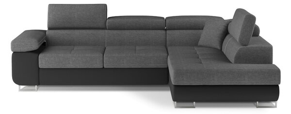 ROHOVÁ SEDAČKA, textil, sivá, čierna MID.YOU - Sedačky, Online Only