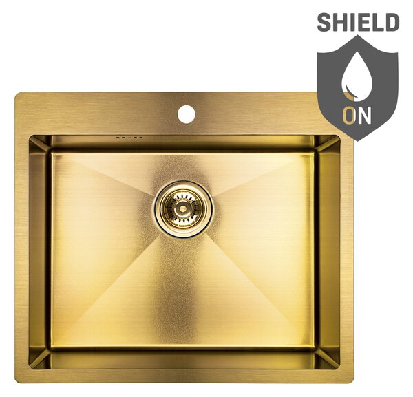 Laveo Drez 1-komorový Marmara, nerez - SAM_G10T, zlatý