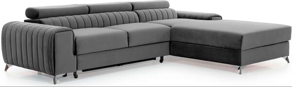 ROHOVÁ SEDAČKA, textil, sivá MID.YOU - Sedačky, Online Only