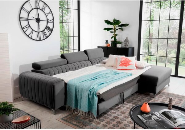 ROHOVÁ SEDAČKA, textil, sivá MID.YOU - Sedačky, Online Only