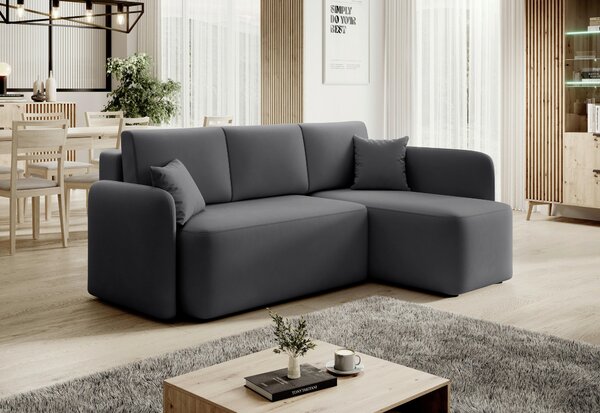 ROHOVÁ SEDAČKA, textil, sivá MID.YOU - Sedačky, Online Only
