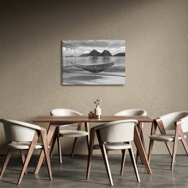 Obraz - Hojdacia sieť na pláži (70x50 cm)
