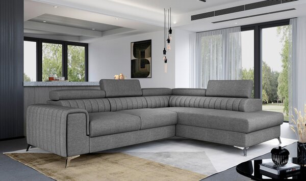 ROHOVÁ SEDAČKA, textil, sivá MID.YOU - Sedačky, Online Only