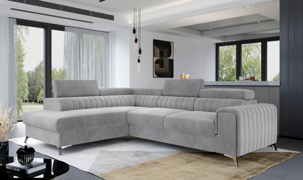 ROHOVÁ SEDAČKA, textil, svetlosivá MID.YOU - Sedačky, Online Only