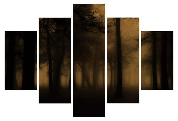 Obraz - Temný les (150x105 cm)