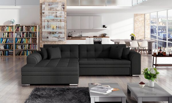 ROHOVÁ SEDAČKA, textil, antracitová MID.YOU - Sedačky, Online Only