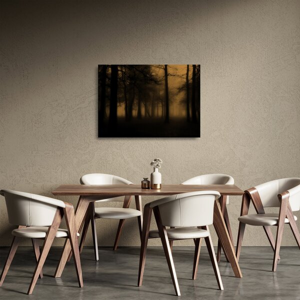 Sklenený obraz - Temný les (70x50 cm)