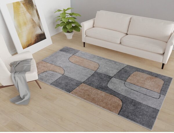 Sivý umývateľný koberec 80x150 cm – Vitaus
